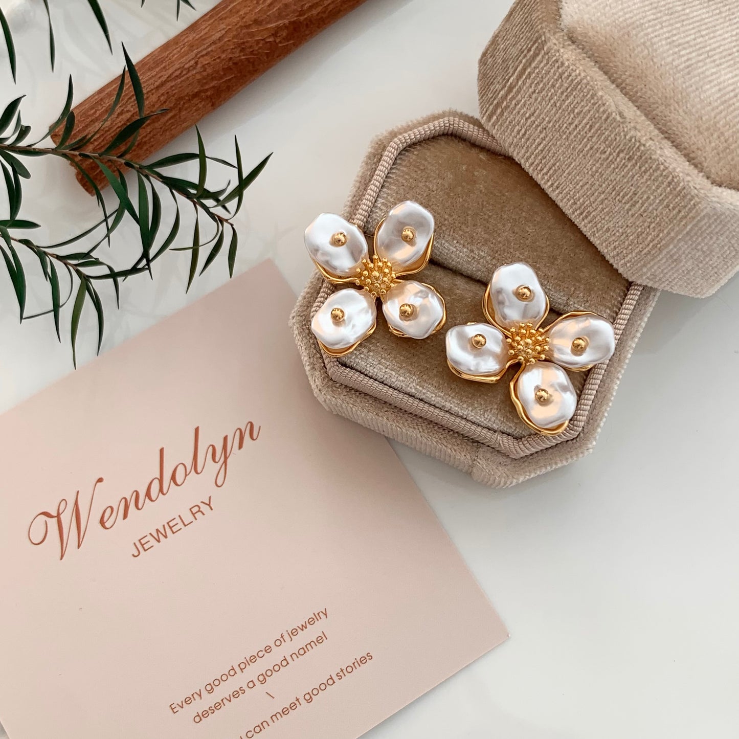 Pearl Flower Earrings