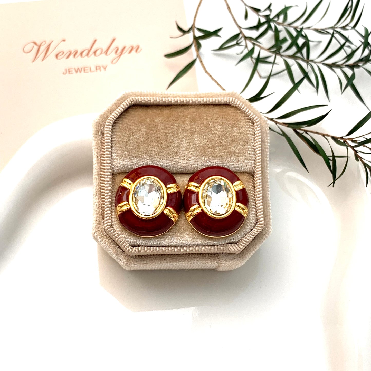 RED DIAMOND EARRINGS