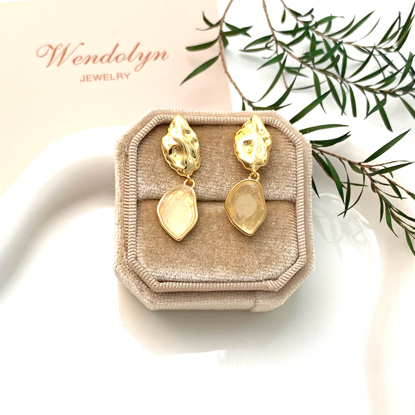 AEROLITE GEMSTONE EARRINGS