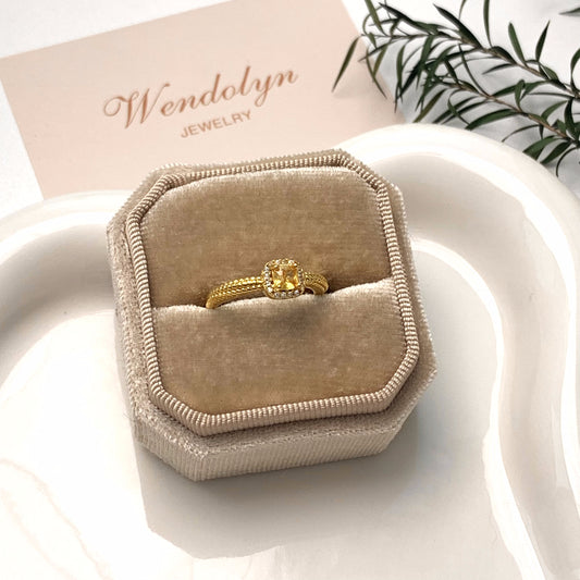 YELLOW CROWN OPEN RING