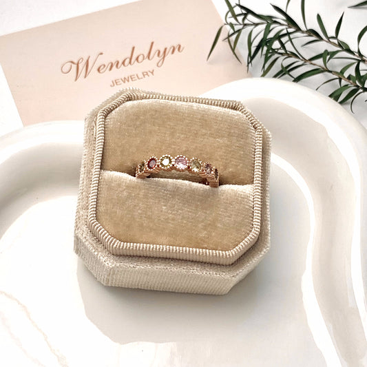 COLORED ZIRCON OPEN RING