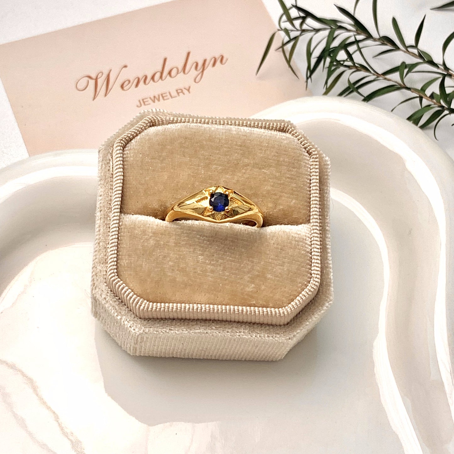 BLUE GALAXY STAR RING