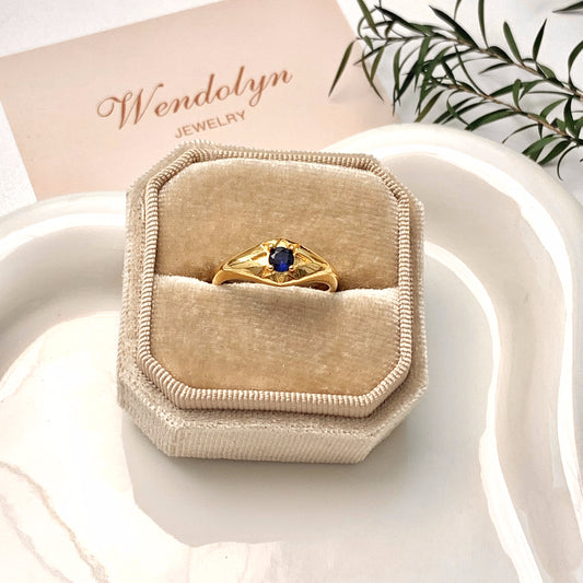 BLUE GALAXY STAR RING