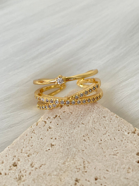 CROSS DOUBLE RING