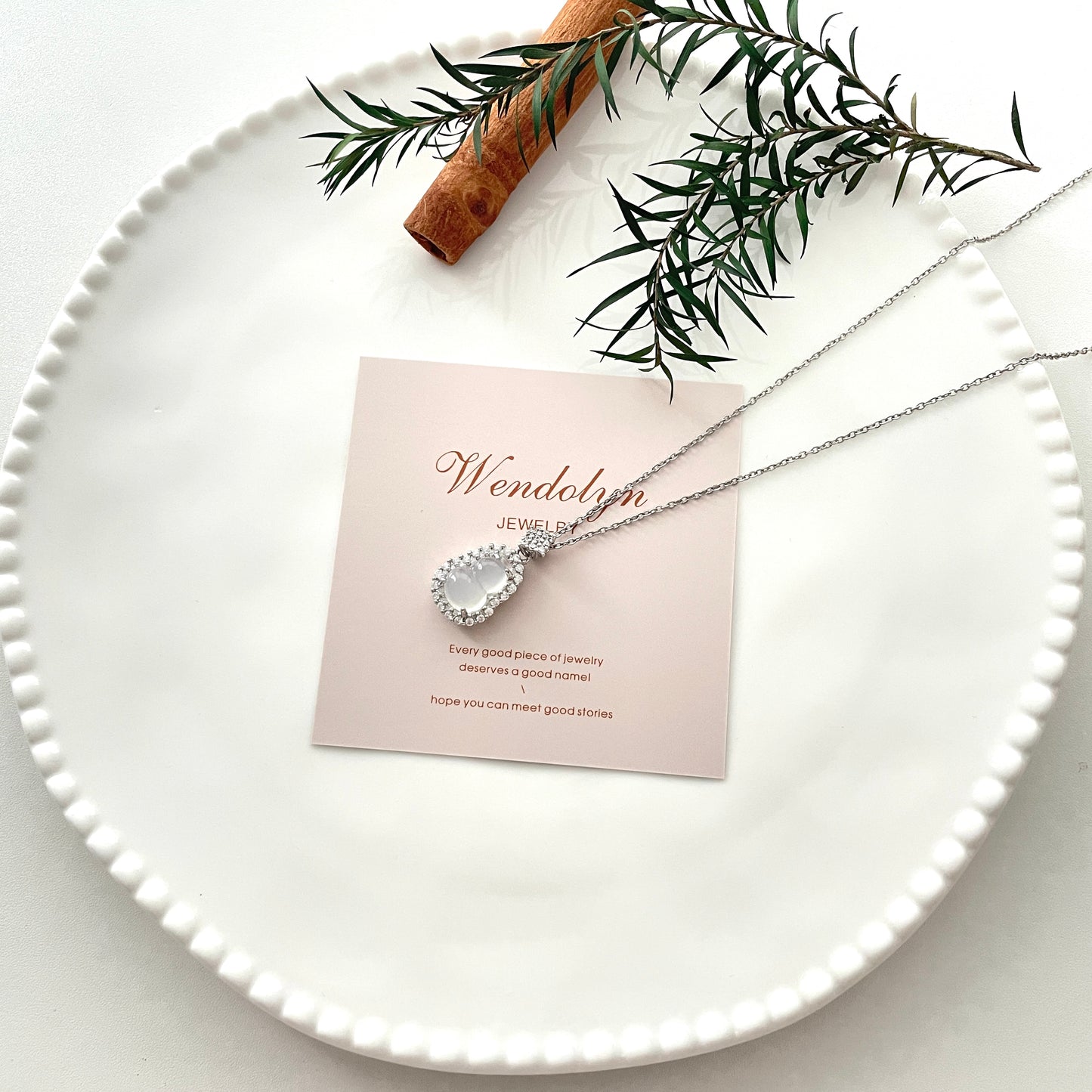 Silver Gourd Diamond Necklace