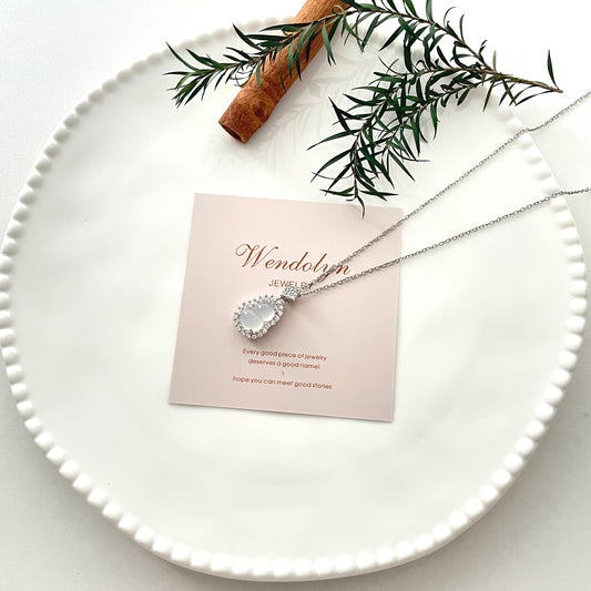 Silver Gourd Diamond Necklace