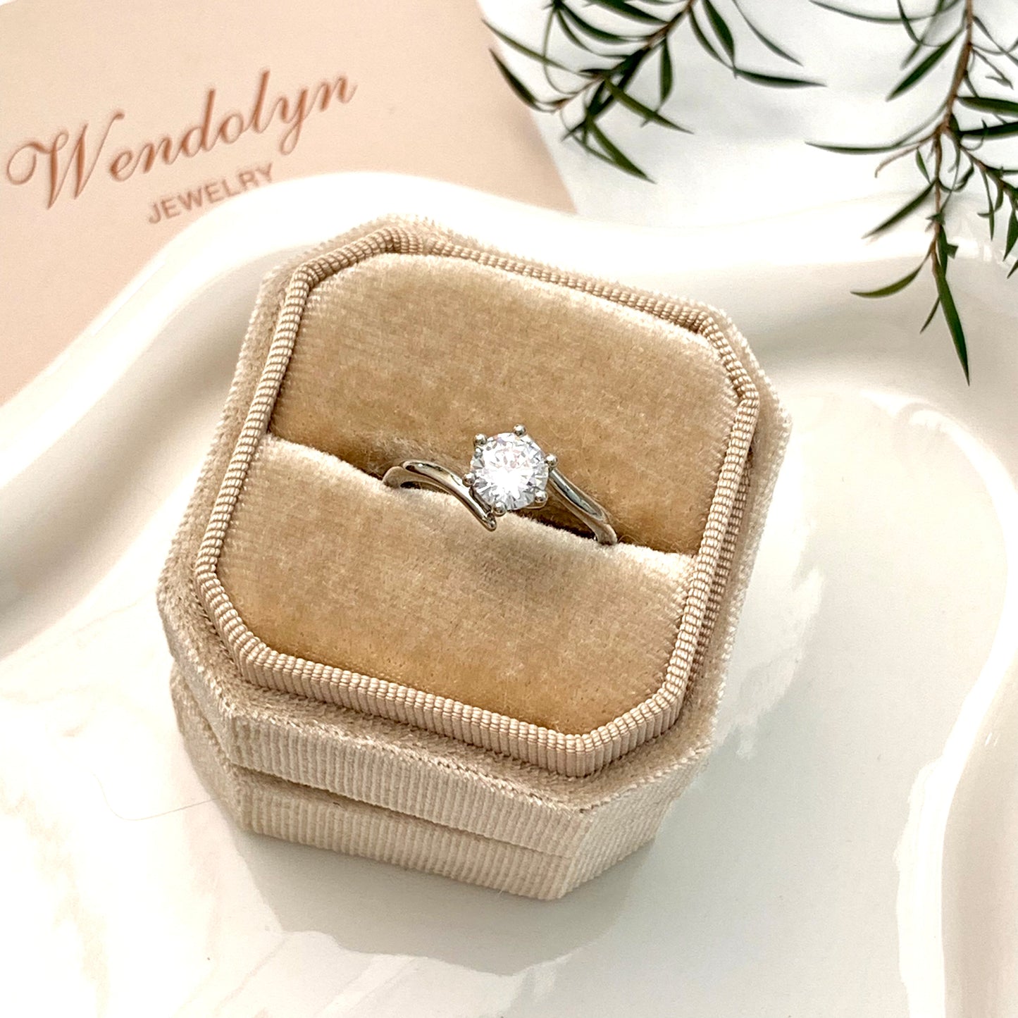 SILVER ZIRCON OPEN RING