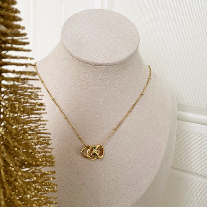 THREE RINGS NECKLACE