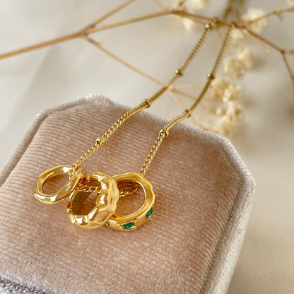 GREEN PRECIOUS STONE NECKLACE