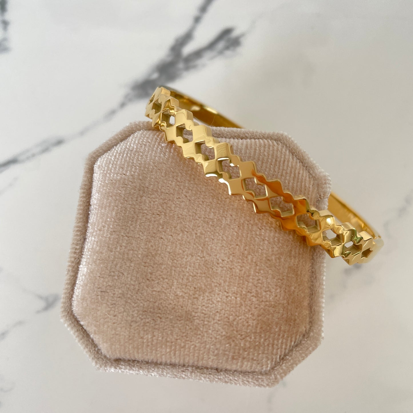 Hollow Double Layer Diamond Bracelet