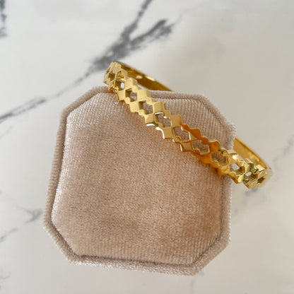 Hollow Double Layer Diamond Bracelet