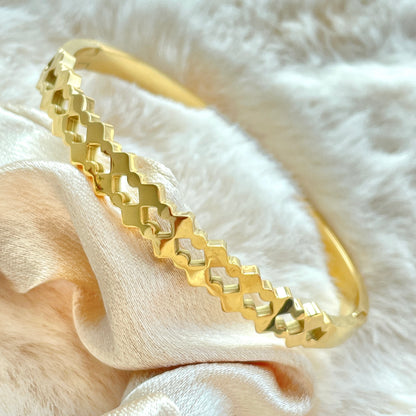 Hollow Double Layer Diamond Bracelet