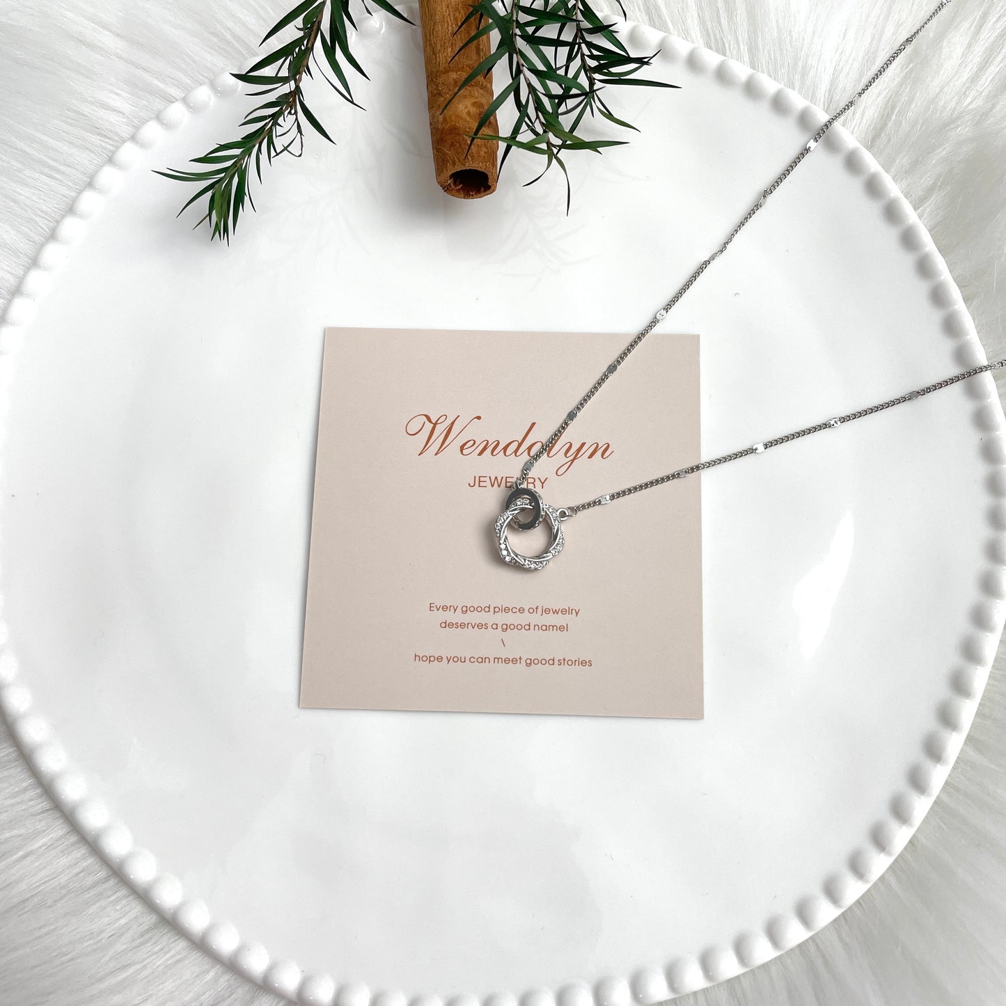 Silver Mobius Strip Necklace